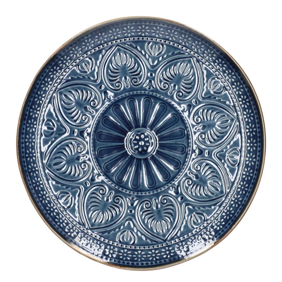 Clearance HOMLA Talerz Indie Obiadowy 27 Cm Granatowy