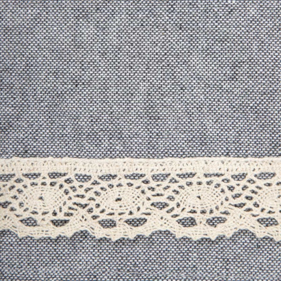 Wholesale HOMLA Serweta Maya Bawelniana Z Koronka Szara 80X80 Cm