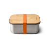 Hot BLACK+BLUM Lunchbox Orange Stalowy Na Kanapke L 19X13,5X7,5 Cm Srebrny