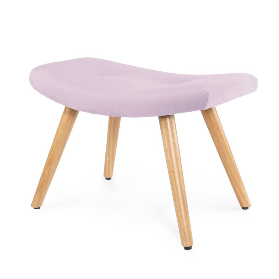 Best HOMLA Podnozek Moss Welurowy 61X41X38 Cm Rozowy