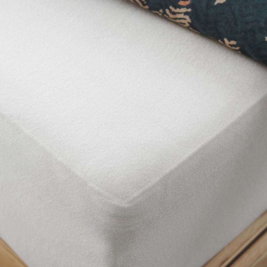Hot HOMLA Przescieradlo Claire Jersey Biale 200X200 Cm Bialy