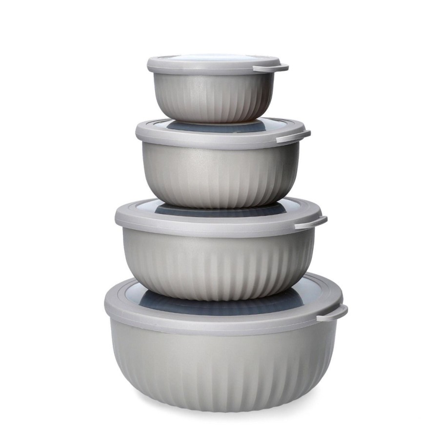 Wholesale HOMLA Zestaw Easy Cook Misek Z Pokrywkami 4 Szt Szary