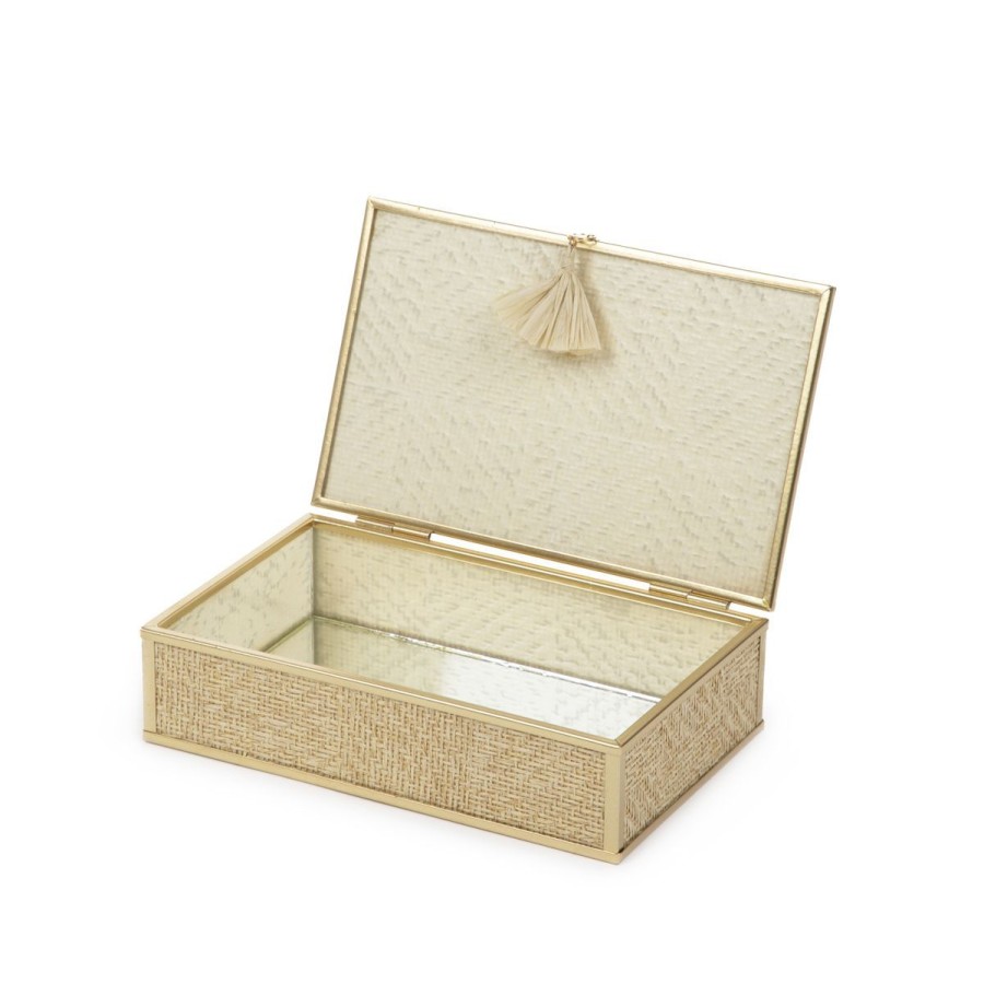 Clearance HOMLA Szkatulka Na Bizuterie Grazia Z Plecionka 18X11X4,5 Cm