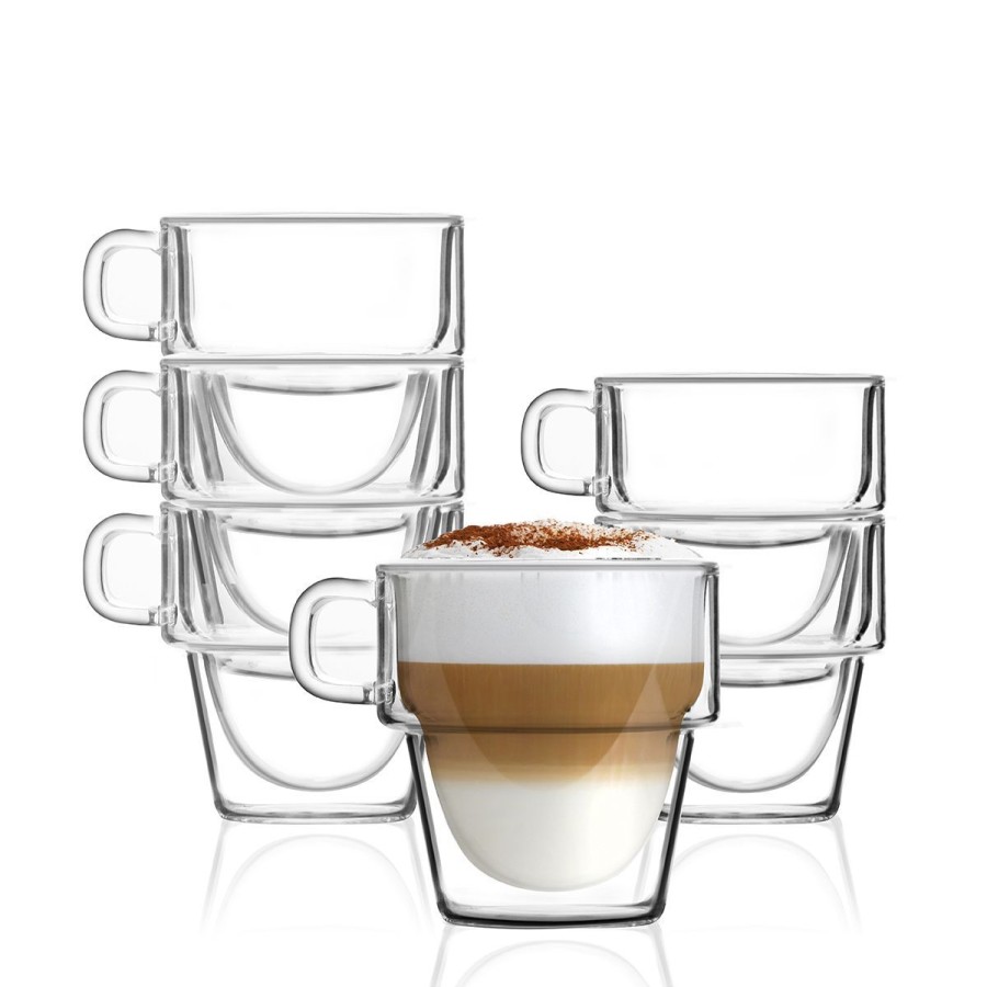 Hot VIALLI DESIGN Zestaw Szklanek Senso Z Podwojna Scianka 6 Szt. 280 Ml Przezroczysty